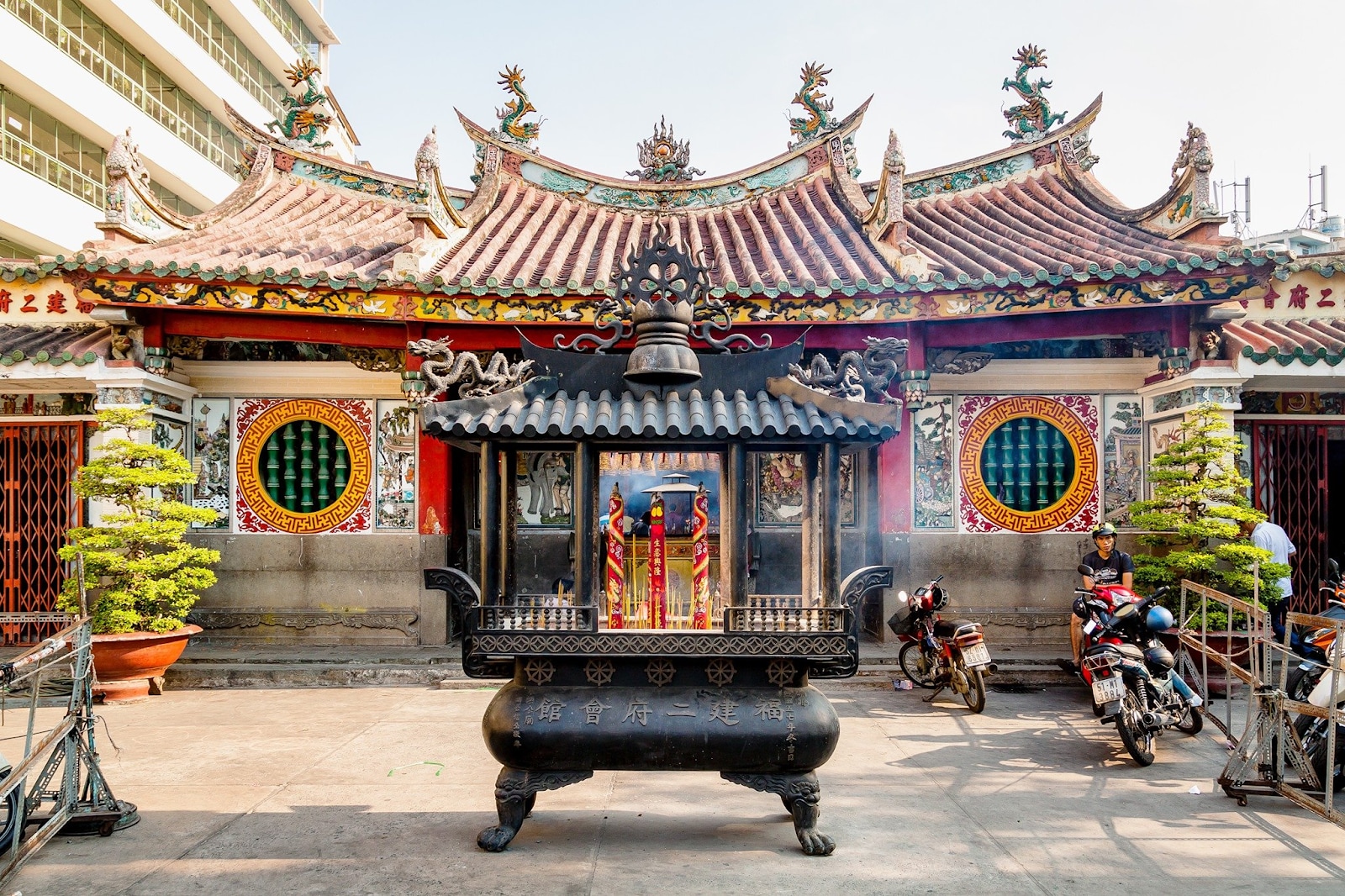 Thien Hau Pagoda in District 5, Saigon, is a sacred temple with over 200 years of history